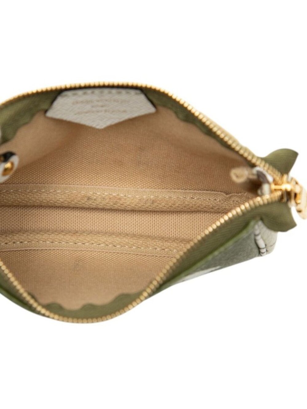 Louis Vuitton Monogram Giant Mini Pochette Accessoires Pouch Beige Green Ivory - Picture 4 of 7